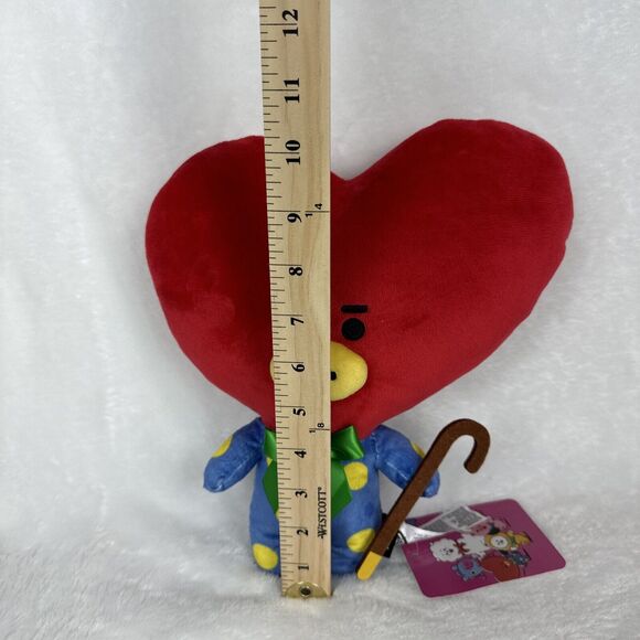 BT21 BTS Plush Stuffed Animal Toy Doll New With Tags Tata Bow & Cane Red - Picture 10 of 10
